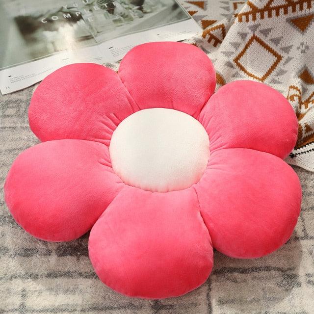 Kawaii Flower Cartoon Chair Throw Pillows pink Pillows - Plushie Depot