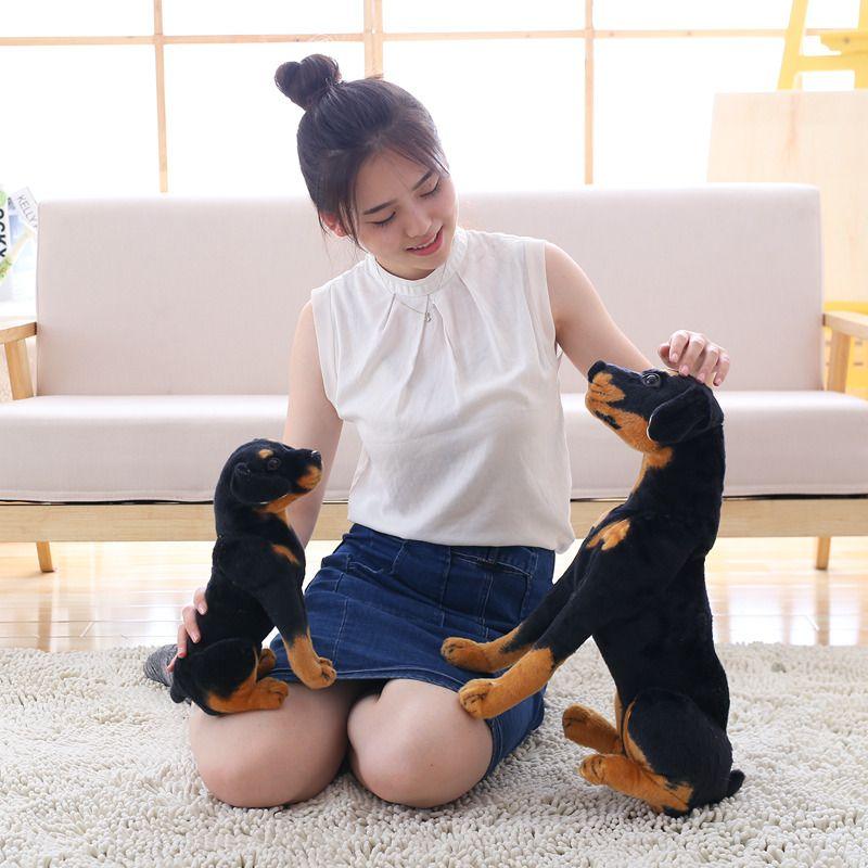 Cute Realistic Rottweiler Dog Plush Toys Stuffed Animals - Plushie Depot