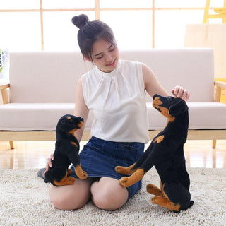 Cute Realistic Rottweiler Dog Plush Toys Plushie Depot