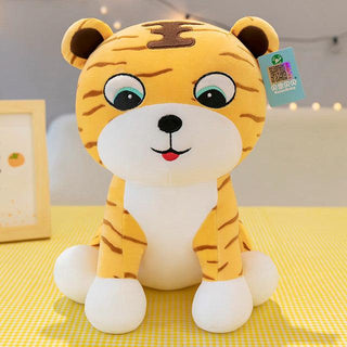 Cute Sitting Tiger Plush Toys white Plushie Depot