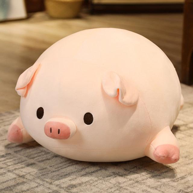 Chubby Expressive Piggy Plushies white Stuffed Animals - Plushie Depot