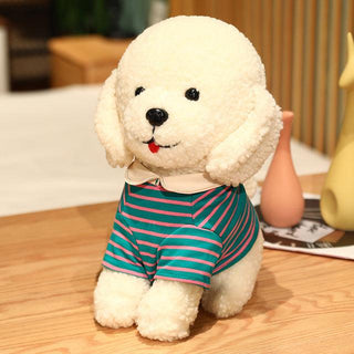 Cute Teddy Dog Plush Toys white Plushie Depot