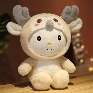 Lovely Cartoon Deer Plush Toys white Stuffed Toys - Plushie Depot