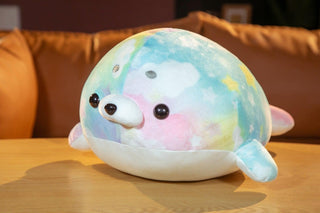 Kawaii Rainbow Seal Plush Toy Plushie Depot