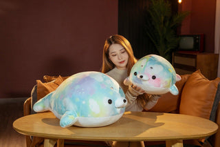 Kawaii Rainbow Seal Plush Toy - Plushie Depot