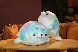 Kawaii Rainbow Seal Plush Toy Plushie Depot