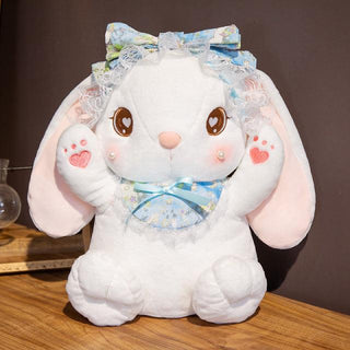 Sitting Long Eared Rabbit Plush Toy green Stuffed Toys - Plushie Depot