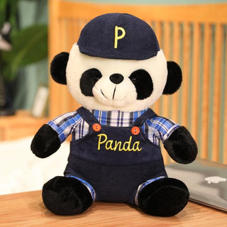 Large Panda With Hats Rest Pillows Blue clothes Plushie Depot