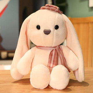 Long Eared Rabbit With Hat Plush Toys black Stuffed Toys - Plushie Depot