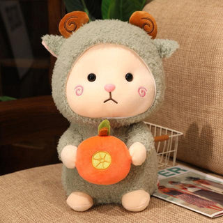 Mianyang Sitting Holding Strawberries Plush Toys green