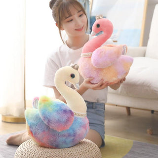 Kawaii Rainbow Princess Swan Plush Toys Plushie Depot