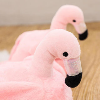 Plush Flamingo Slippers - Plushie Depot