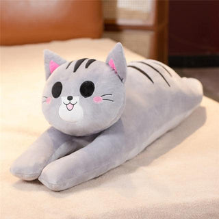 Kawaii Lying Down Cat Stuffed Animals white Plushie Depot