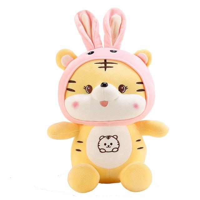Cute Tiger With Rabbit Head Plush Toys white Stuffed Toys - Plushie Depot