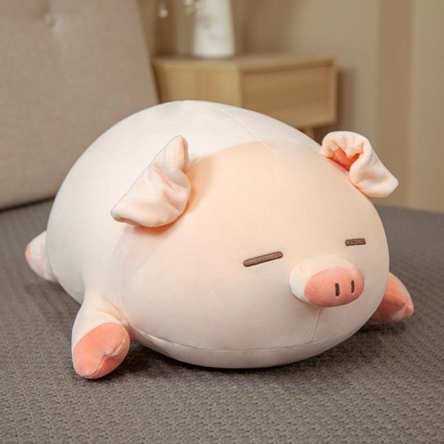 Kawaii Fat Piggies (1pc) closed eyes Stuffed Animals - Plushie Depot