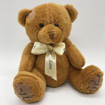 Kawaii Patch Teddy Bear Stuffed Animals Dark brown Stuffed Animals - Plushie Depot
