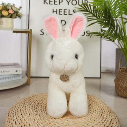 Real Lifelike Rabbit Stuffed Animals white Stuffed Animals - Plushie Depot
