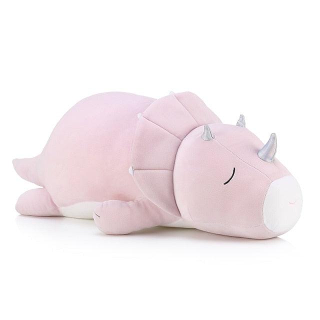 Soft Triceratops Throw Pillows Pink Pillows Plushie Depot