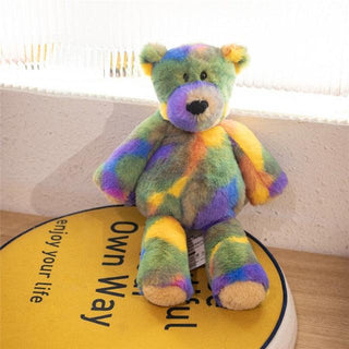 Kawaii Colorful Rainbow Teddy bear Plushie Depot