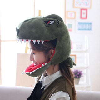 Cute Green Dinosaur Hat Cosplay Plushie Depot