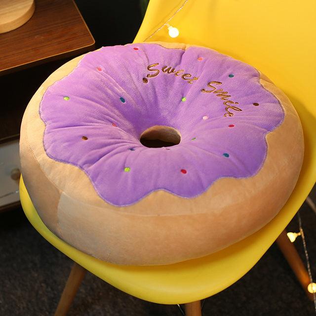 Soft Donut Bread Nap Pillows purple Pillows Plushie Depot