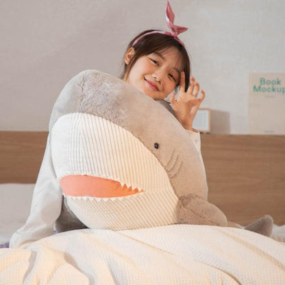 Unique Soft Cotton Shark Pillow Plushies Gray Stuffed Animals - Plushie Depot