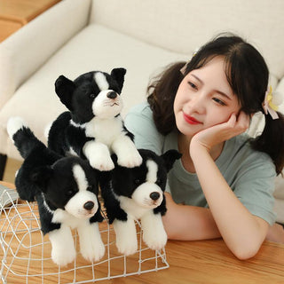 Realistic Border Collie Dog Plush Toy Plushie Depot