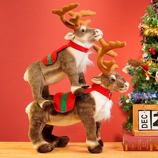 Realistic Christmas Reindeer Plush Toy Stuffed Animals - Plushie Depot