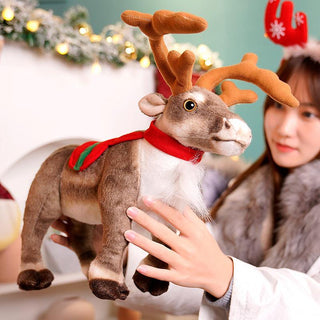 Realistic Christmas Reindeer Plush Toy - Plushie Depot