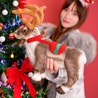 Realistic Christmas Reindeer Plush Toy Plushie Depot