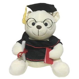 Graduation Aspiring Dr. Bear Plush Toy White Plushie Depot