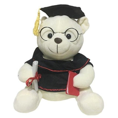 Graduation Aspiring Dr. Bear Plush Toy White Teddy bears Plushie Depot