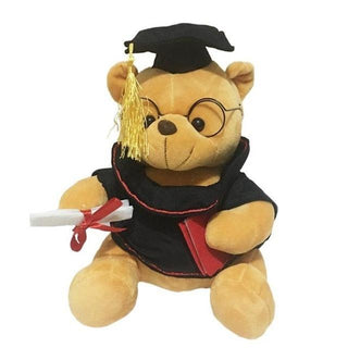 Graduation Aspiring Dr. Bear Plush Toy light brown Plushie Depot