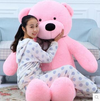 Giant teddy bear soft toy 220cm Pink Teddy bears - Plushie Depot