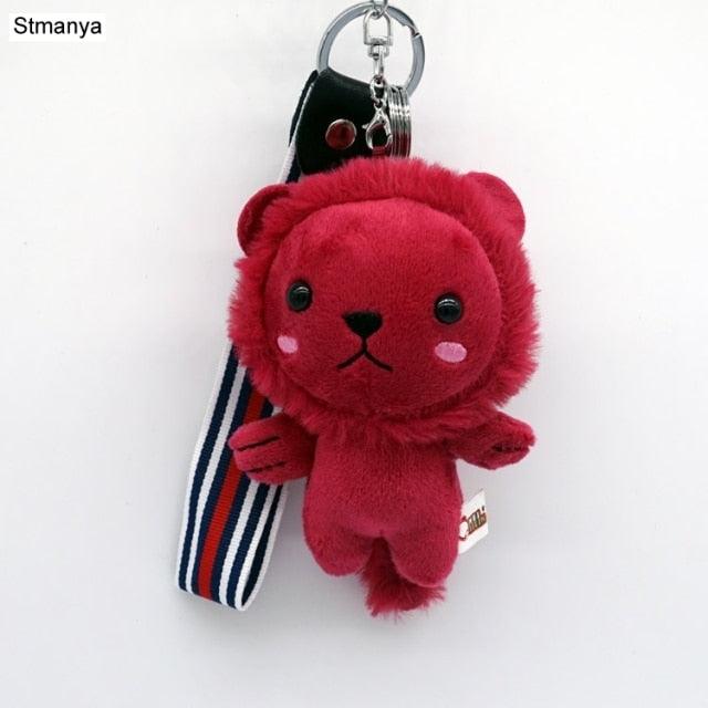 Cute Key Chain Lion Plushie Red Plushie Depot
