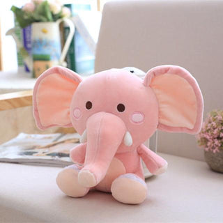 Little Sitting Elephant Stuffed Animals pink Plushie Depot
