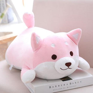 Cute Fat Shiba Inu Dog Plush Toy pink open eyes Plushie Depot