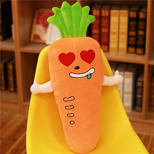 17.5" Funny Stuffed Carrot Plush Toy 3 Stuffed Animals Plushie Depot