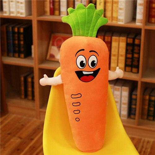 17.5" Funny Stuffed Carrot Plush Toy 4 Stuffed Animals Plushie Depot