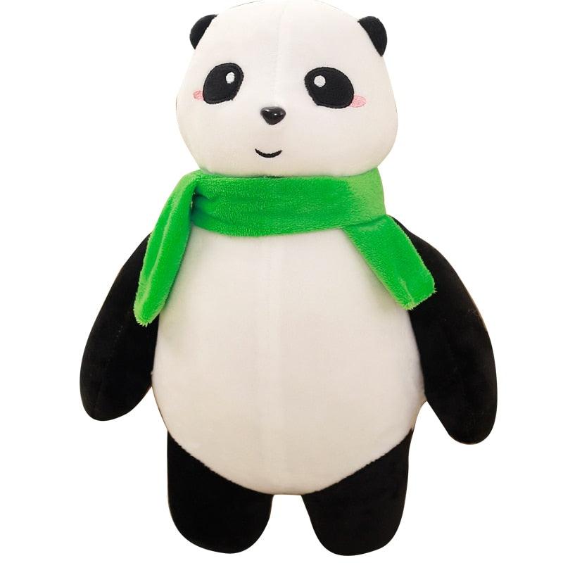 Kawaii Cartoon Panda with Scarf Plush Toy Stuffed Animals Plushie Depot