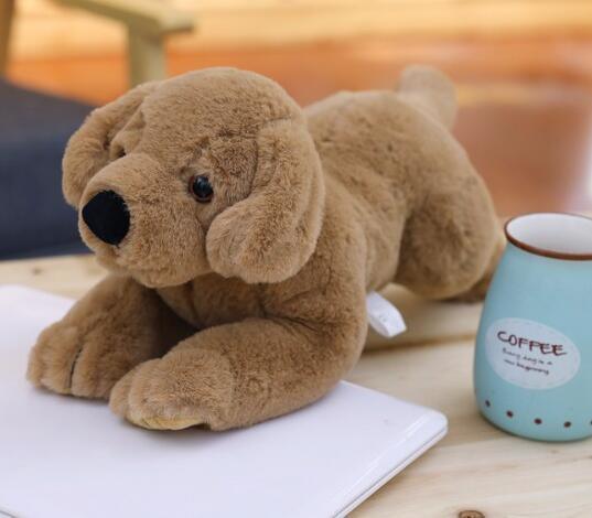 15" Cute Labrador Retriever Dog Plush Toys, Stuffed Animals dark brown Stuffed Animals Plushie Depot