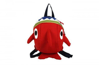 Cute Cartoon Shark Backpack one size Red Bags - Plushie Depot