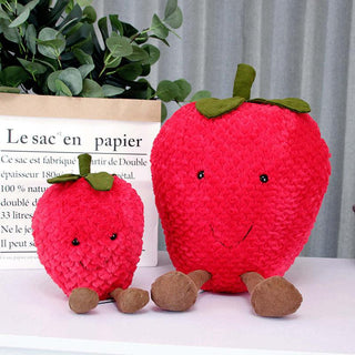 Super Soft and Funny Pineapple and Strawberry Fruit Plushies Plushie Depot