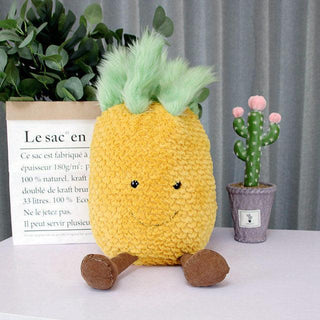 Super Soft and Funny Pineapple and Strawberry Fruit Plushies Pineapple Plushie Depot