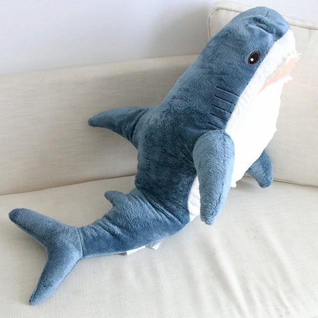 Lifelike Giant Shark Pillow Blue shark Stuffed Animals Plushie Depot