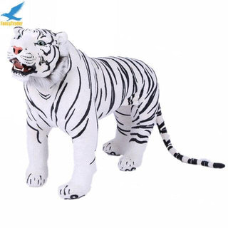 43'' Giant Lifelike Tiger Plush Toy White Plushie Depot